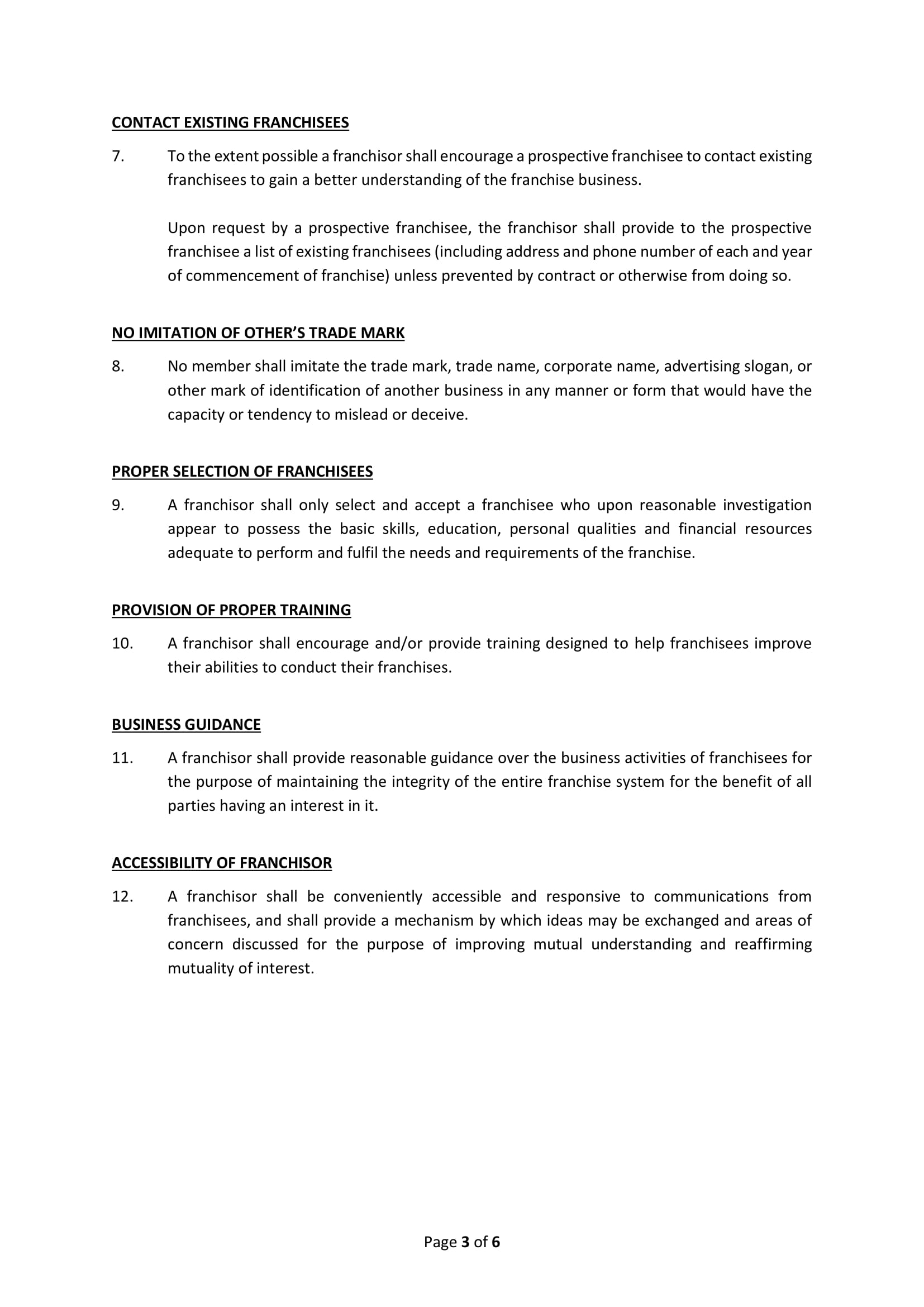 singapore code of ethics